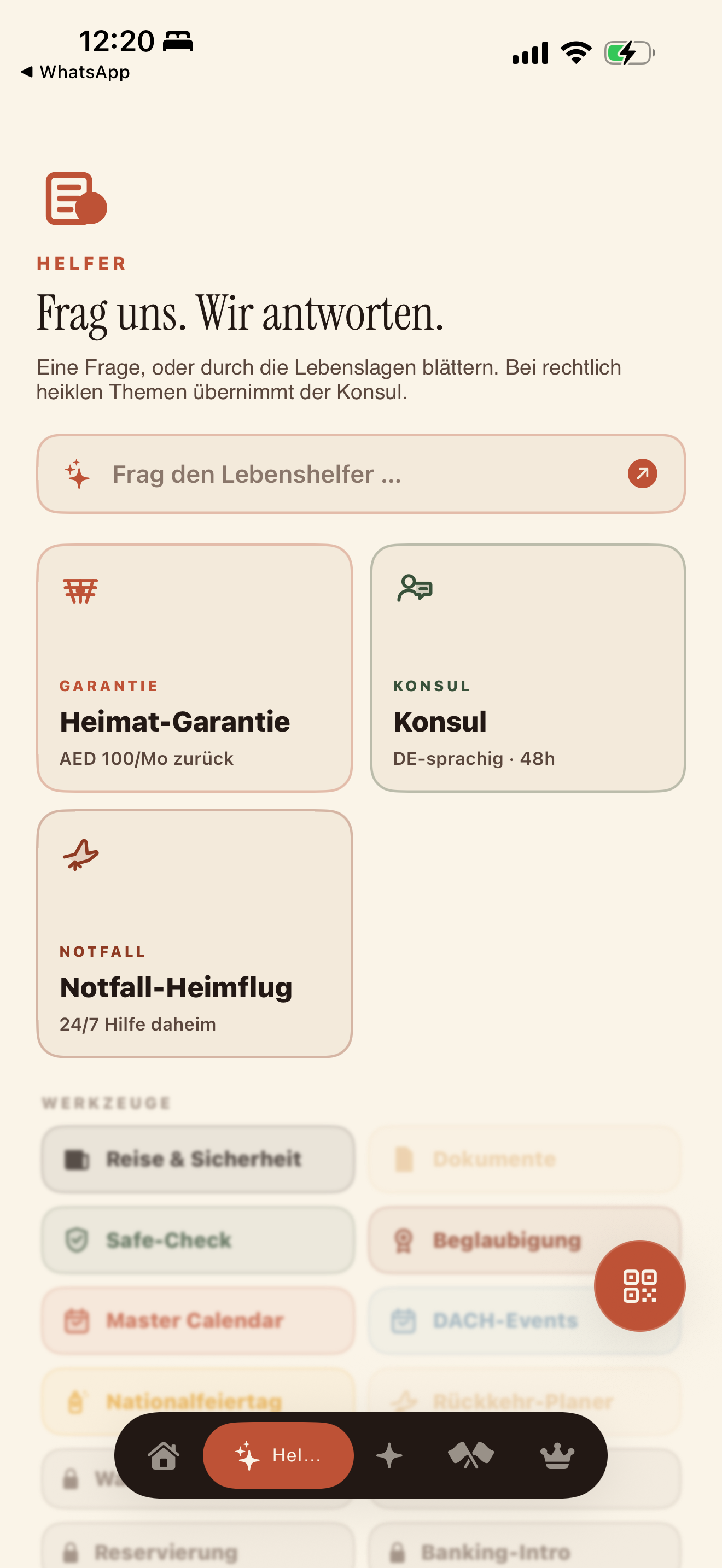 Events feed